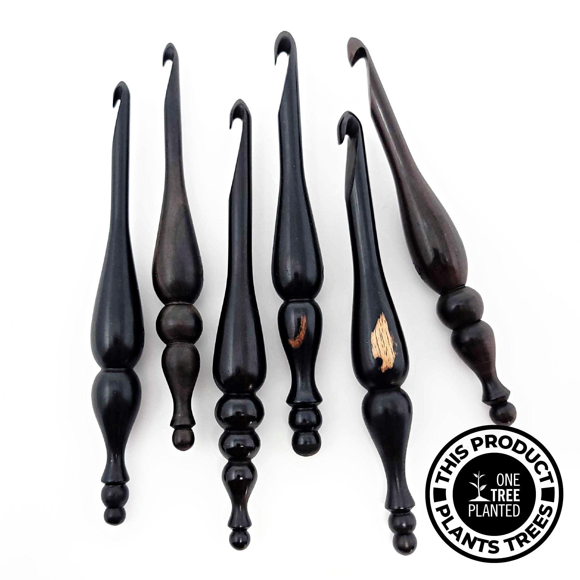 Alpha Series Blackwood Handmade Crochet Hook Alpha Hook FurlsCrochet