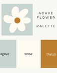 Daisy Squares Throw Wander Kit Wander Pattern Kit FurlsCrochet Agave Flower Silver Streamline Metal