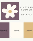 Daisy Squares Throw Wander Kit Wander Pattern Kit FurlsCrochet Vineyard Flower Silver Streamline Metal