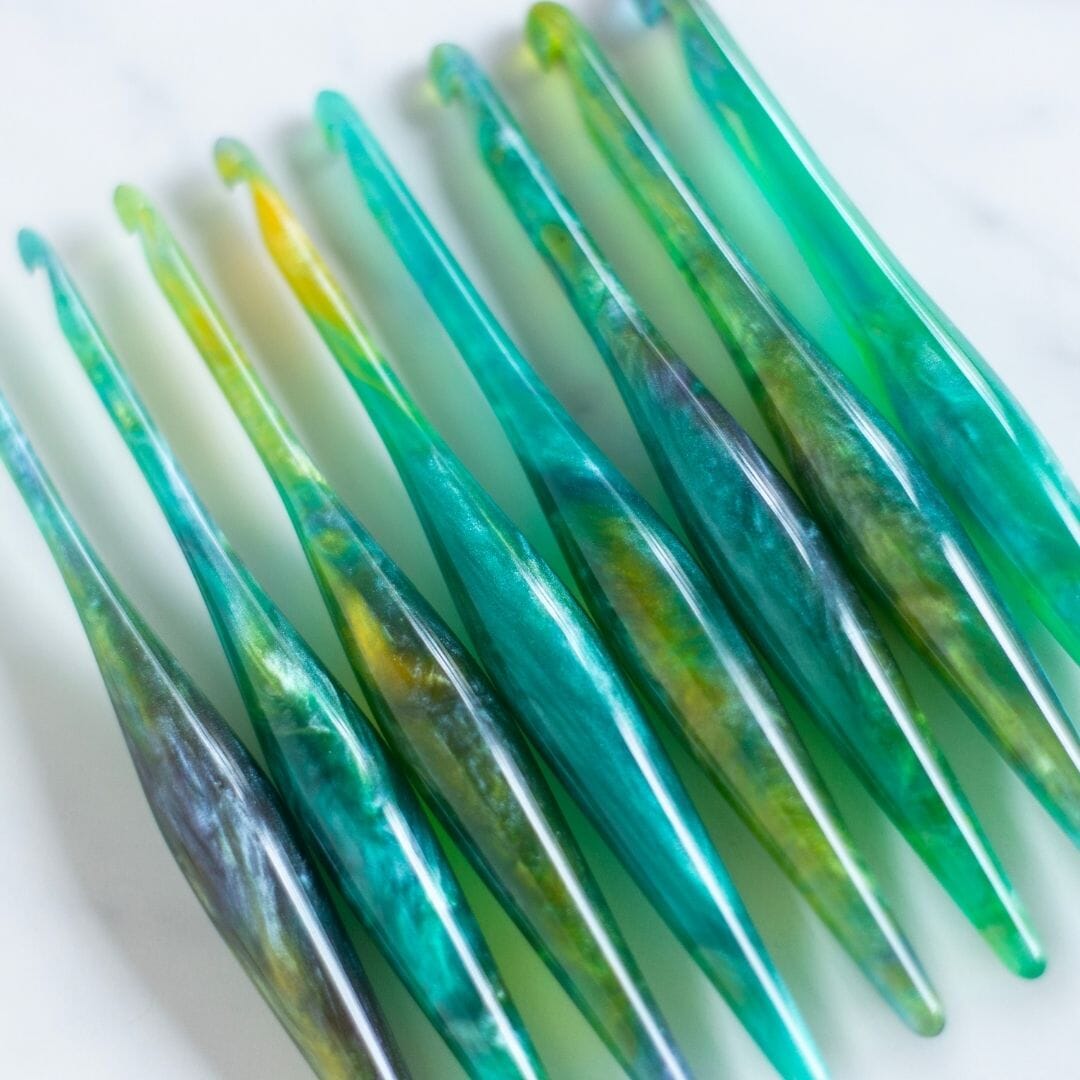 Limited Edition Seagrass Streamline Resin Crochet Hooks FurlsCrochet