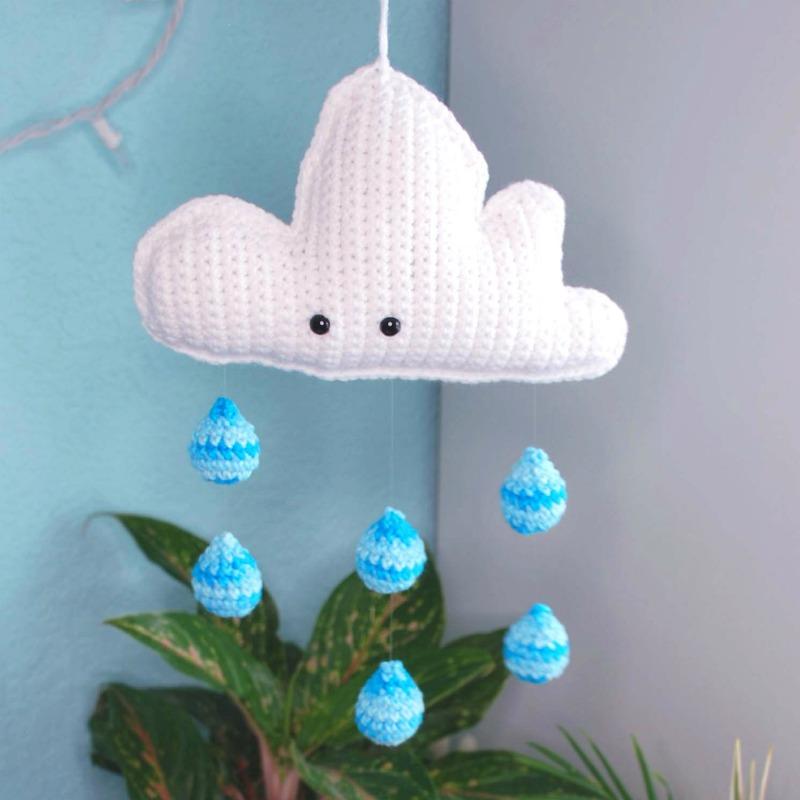 Free Cloud Amigurumi with Rain