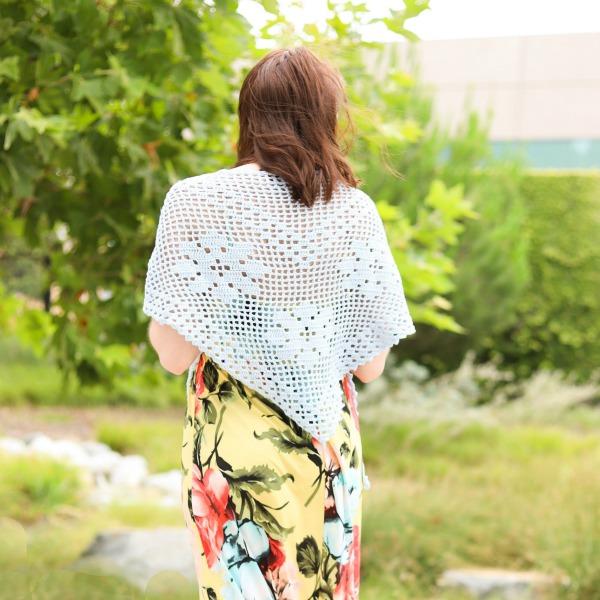 Free Filet Crochet Shawl Pattern- Frontier