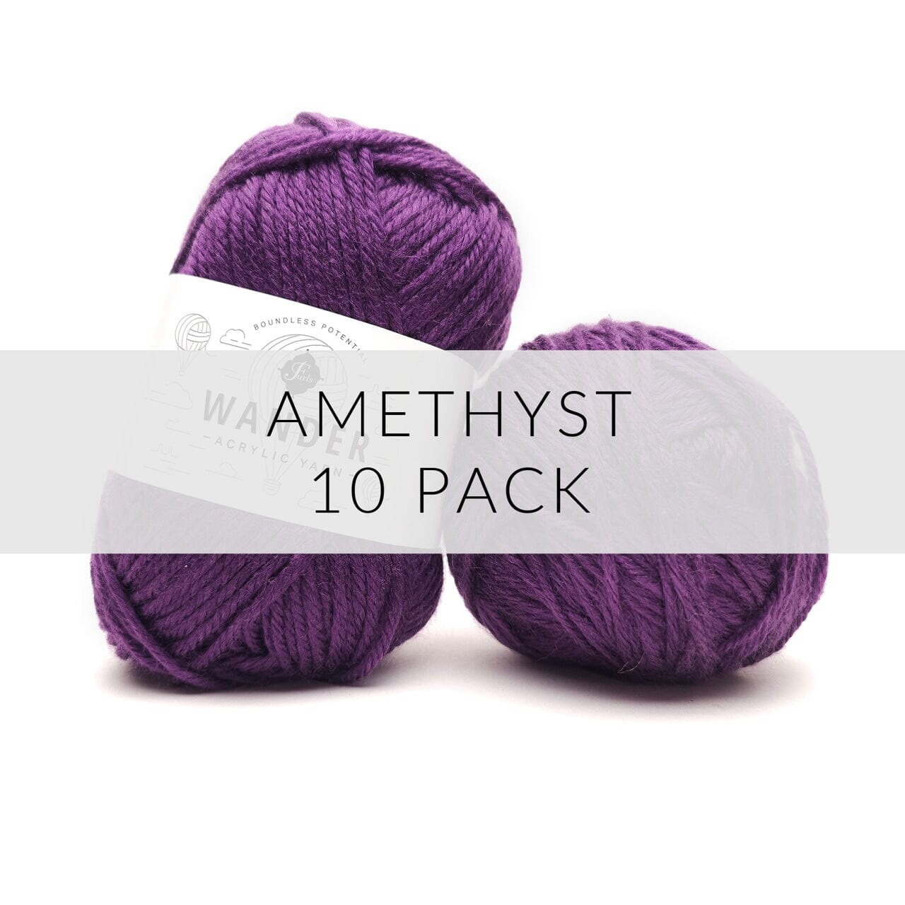 10 Pack Wander Acrylic Yarn Yarn FurlsCrochet Amethyst 