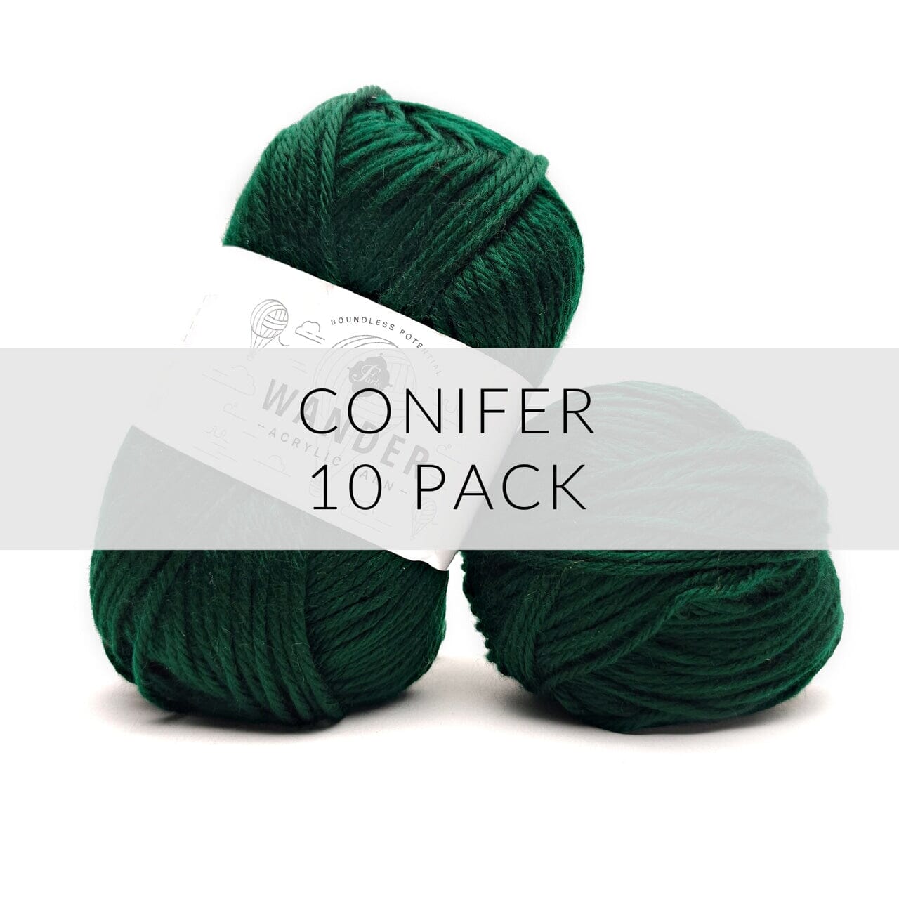 10 Pack Wander Acrylic Yarn Yarn FurlsCrochet Conifer 