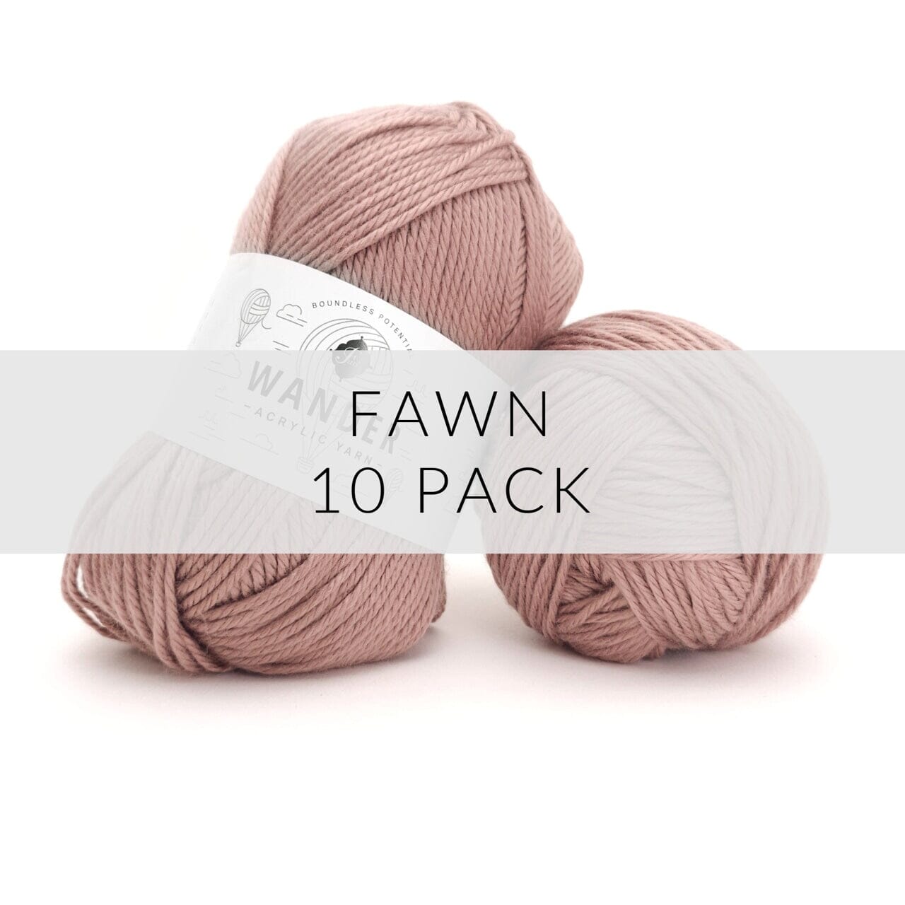 10 Pack Wander Acrylic Yarn Yarn FurlsCrochet Fawn 