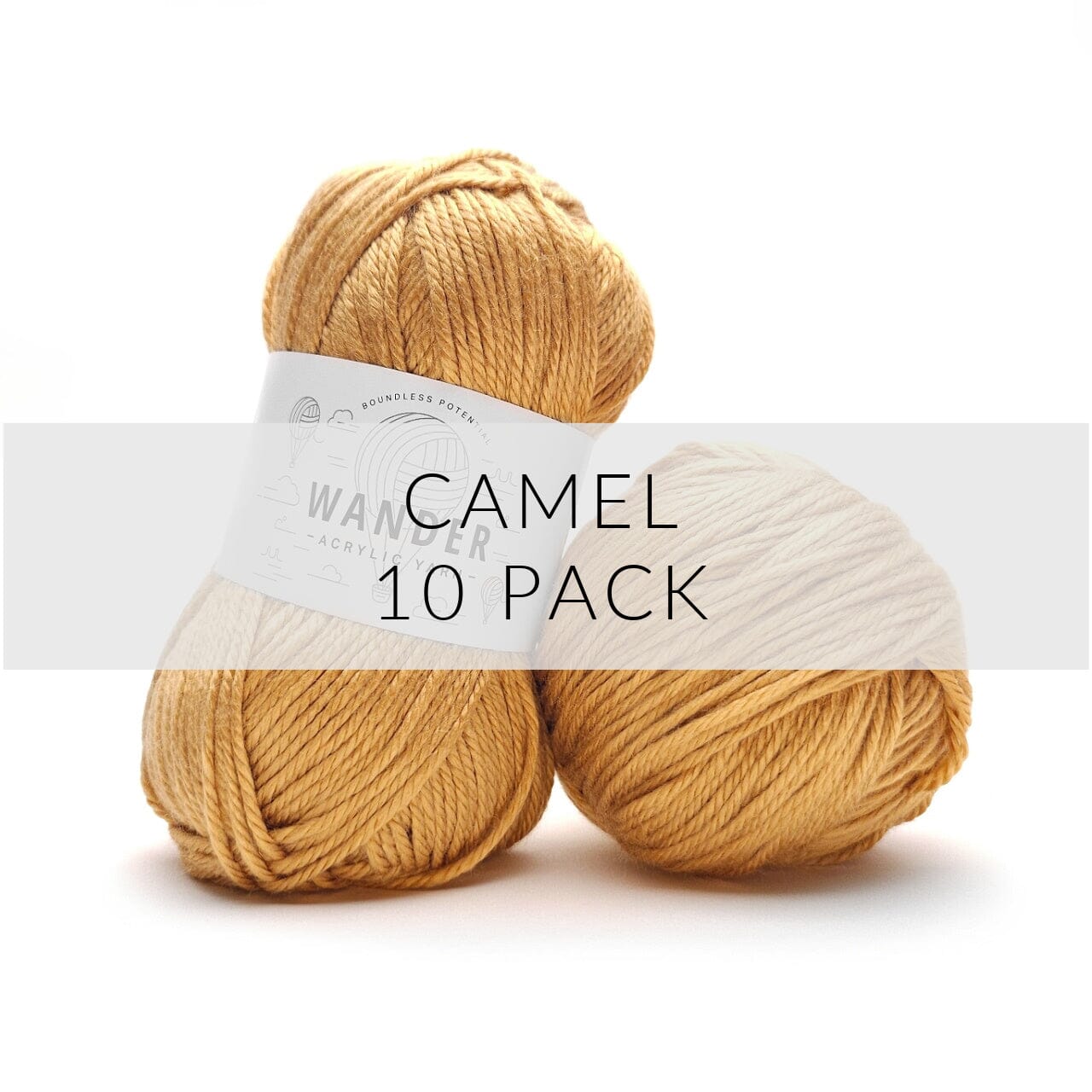 10 Pack Wander Acrylic Yarn Yarn FurlsCrochet Camel 