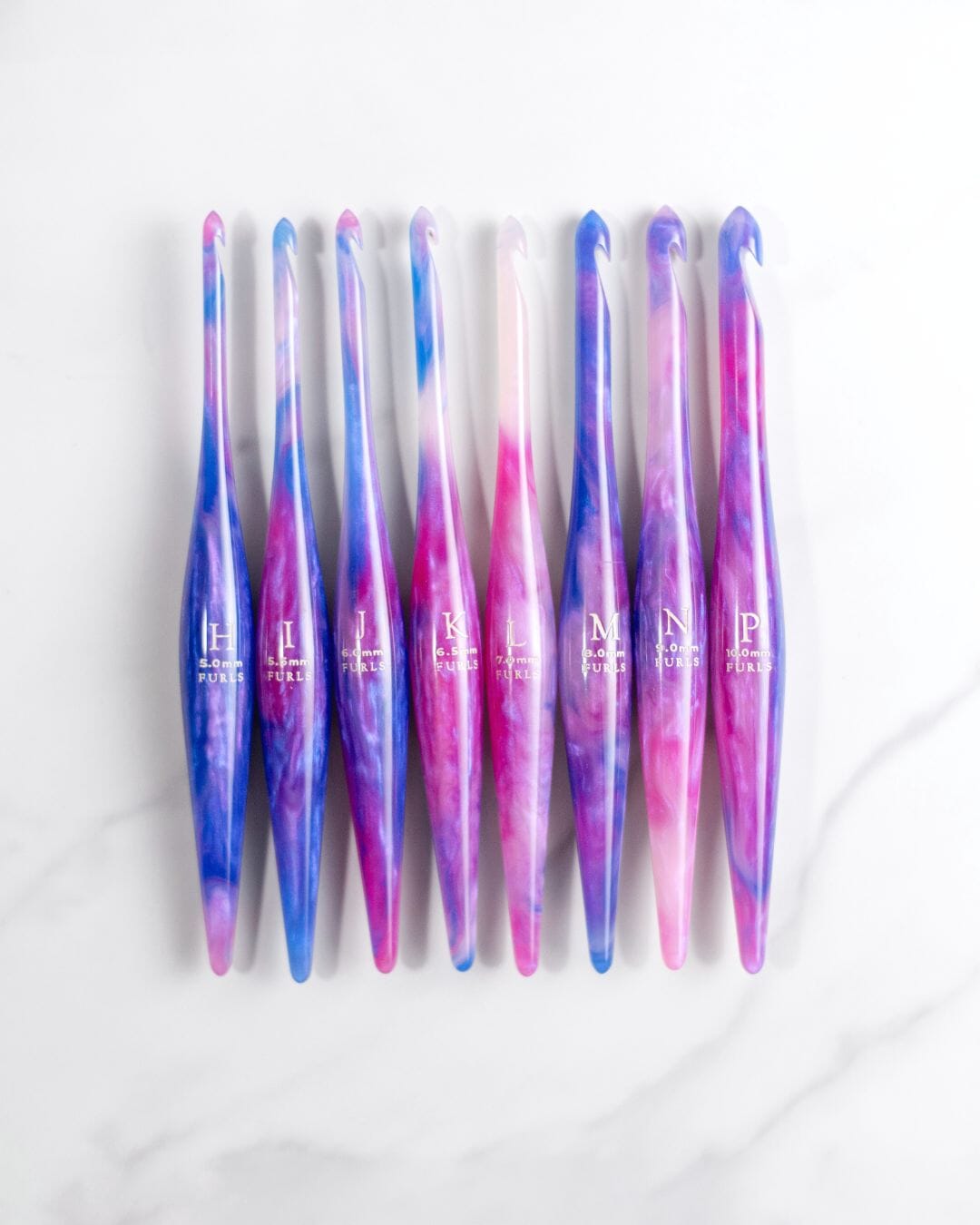 Limited Edition Cotton Candy Streamline Resin Crochet Hooks FurlsCrochet 