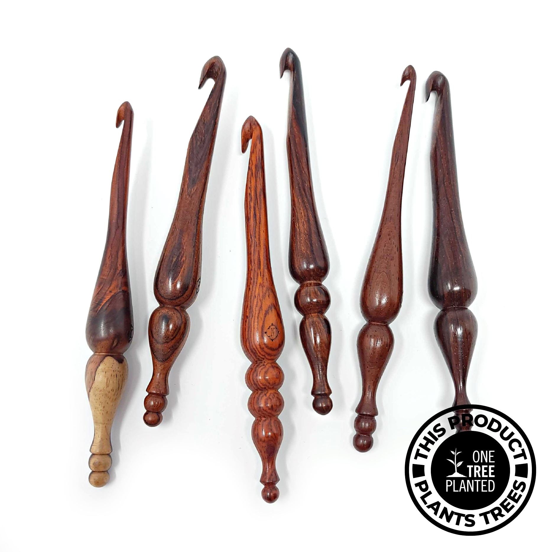 Alpha Series Cocobolo Handmade Wood Crochet Hook Alpha Hook FurlsCrochet 