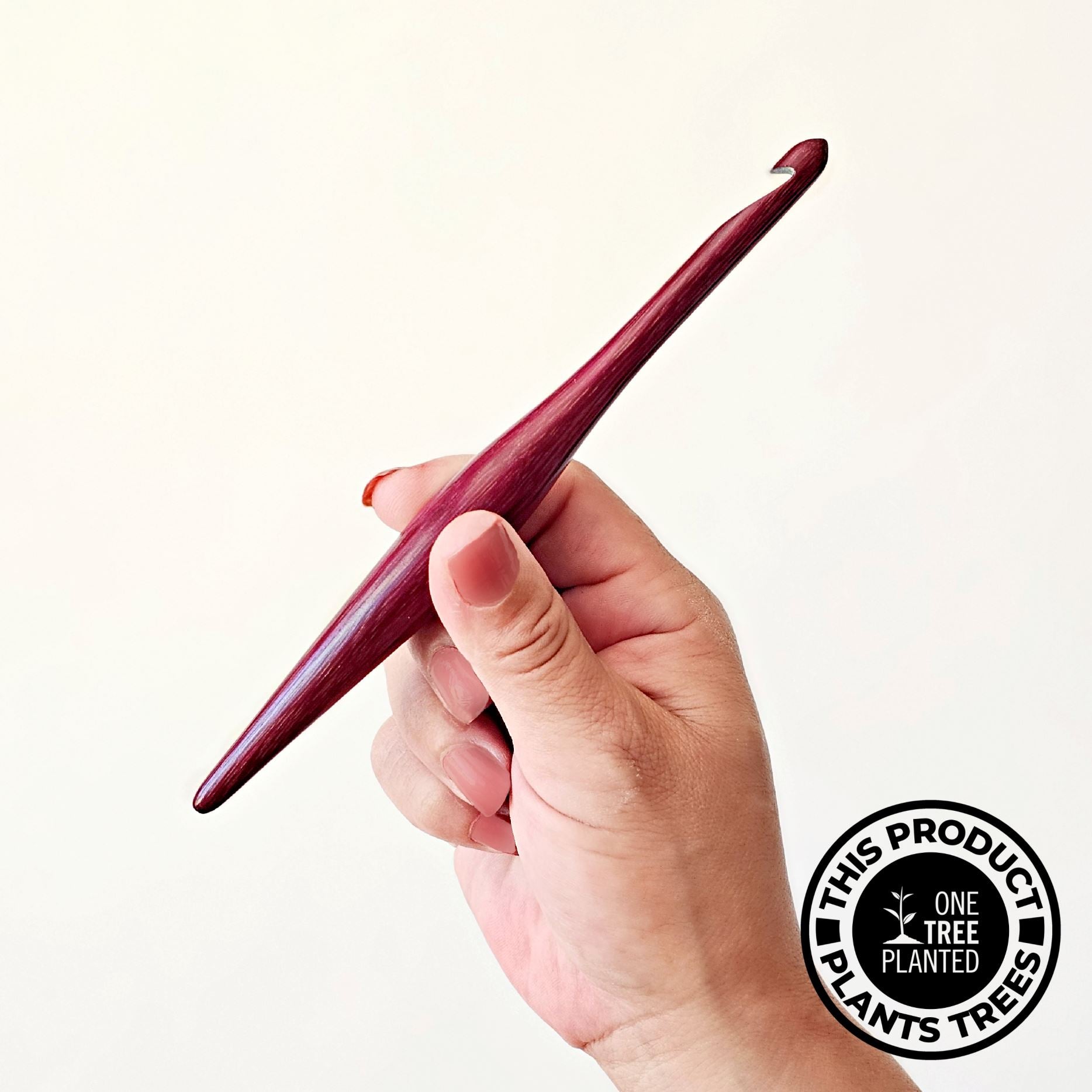 Purpleheart Streamline Wood Crochet Hooks Wood Streamline FurlsCrochet 