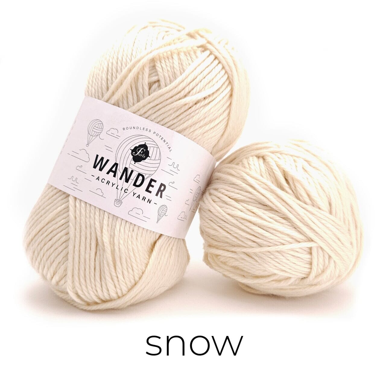 Wander Acrylic Yarn Yarn FurlsCrochet Snow 