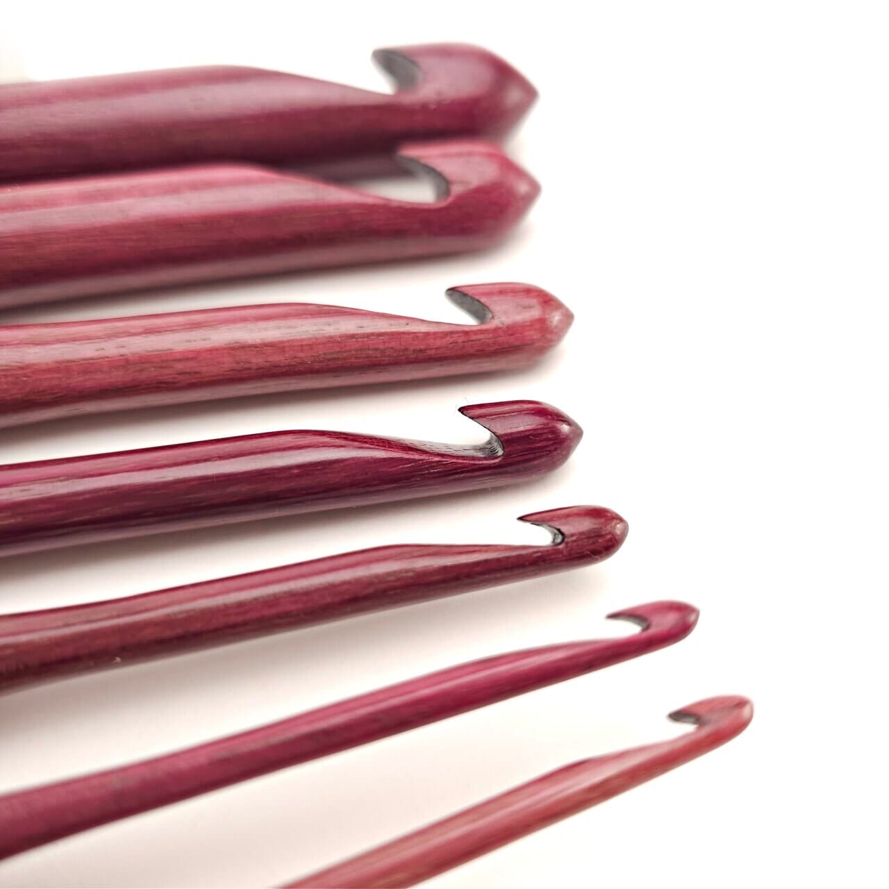 Purpleheart Streamline Wood Crochet Hooks Wood Streamline FurlsCrochet 